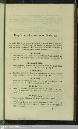 Kupferstiche neuerer Meister