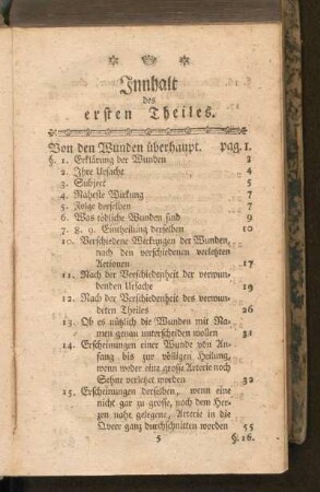 Inhalt des ersten Theiles