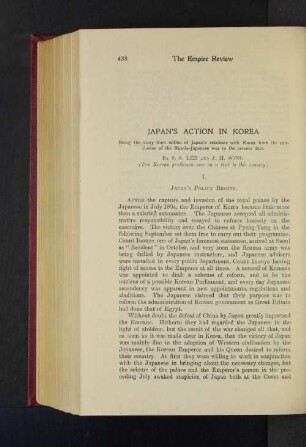 Japan's action in Korea