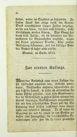 Zur vierten Auflage