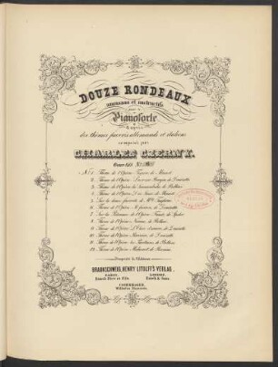 No. 6: Thème de l'opera: Il furioso, de Donizetti : oeuv. 618 no. 6