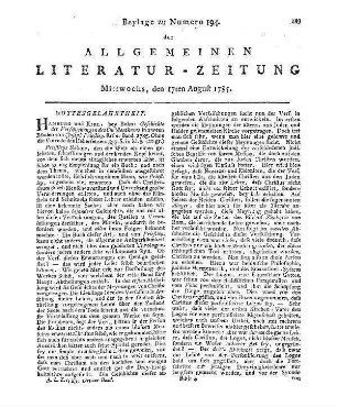 Priestley, J.: Geschichte der Verfälschungen des Christenthums. Bd. 1. A. d. Engl. übers. [v. J. C. R. Eckermann] Hamburg, Kiel: Bohn 1785
