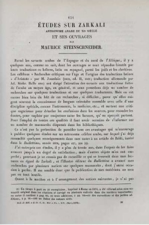 Études sur zarkali astronome arabe du XIe siècle et ses ouvrages.