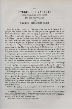 Études sur zarkali astronome arabe du XIe siècle et ses ouvrages.