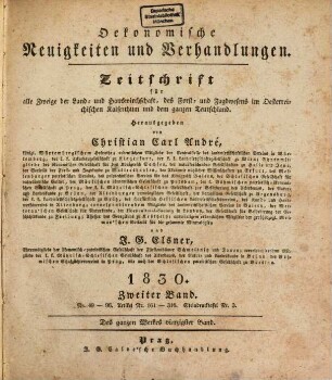 Ökonomische Neuigkeiten und Verhandlungen : Zeitschrift für alle Zweige der Land- und Hauswirthschaft, des Forst- und Jagdwesens im österreichischen Kaiserthume, 1830,2 = Bd. 40