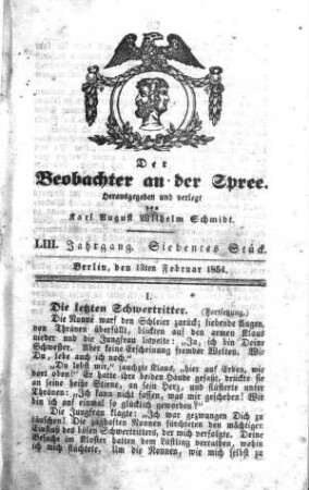 7. Stück, 13. Februar 1854