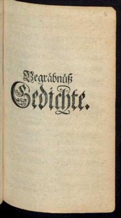 Begräbnüß Gedichte