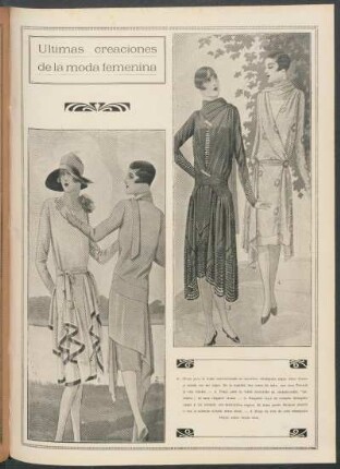 Últimas creaciones de la moda femenina