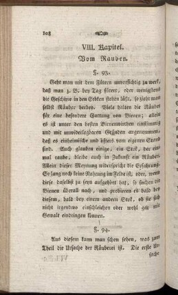 VIII. Kapitel. Vom Rauben