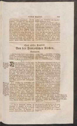 Das eilfte Capitel. Von den Französischen Kirchen
