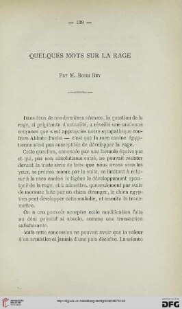 2.Ser. 8.1887: Quelques mots sur la rage