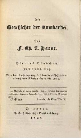 Die Geschichte der Lombardei, 4,2. Von der Aufrichtung des lombardisch-venetianischen Königreiches bis 1827