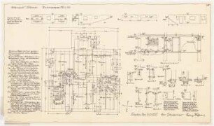 Wohnhaus Böhmer, Heidelberg: Grundriss Untergeschoss 1:50, Details