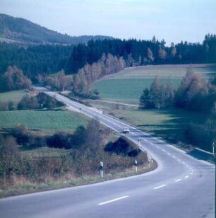 Nationalpark Bayerischer Wald. Autostraße im Nationalpark