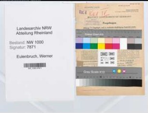 Entnazifizierung Werner Eulenbruch, geb. 03.11.1901 (Arzt)