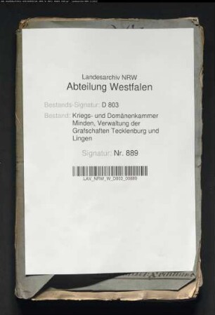Die Dienstbeschwerden der Grafschaft Tecklenburg