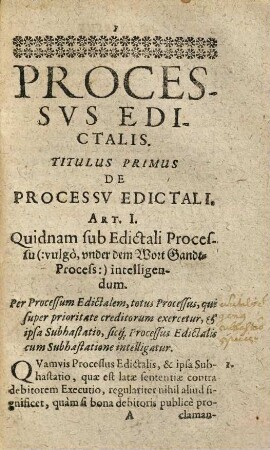 Processus edictalis Romano-Bavaricus. Hoc est: Tractatus ad processum edictalem electoralis iuris Bavarici : differentias & concordantias iuris communis seu Romani continens