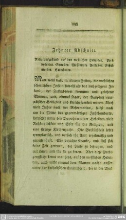 Zehnter Abschnitt. Religionszustand auf den westlichen Hebriden. Presbyterien. Synoden. Missionare. Aeltesten. Schulmeister, Catecheten