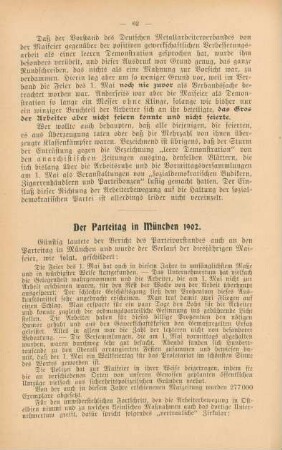 Der Parteitag in München 1902.