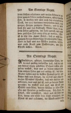 Am Sonntage Rogate.