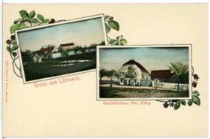 Lüttewitz. Dorfansicht, Geschäftshaus Max Wittig