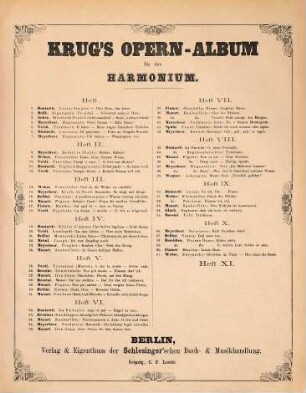 Krug's Opern-Album für das Harmonium, 10