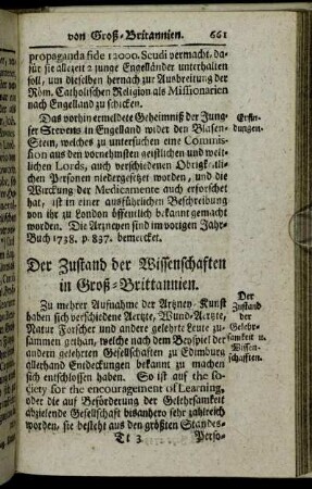 Der Zustand der Wissenschaften in Groß-Brittannien.