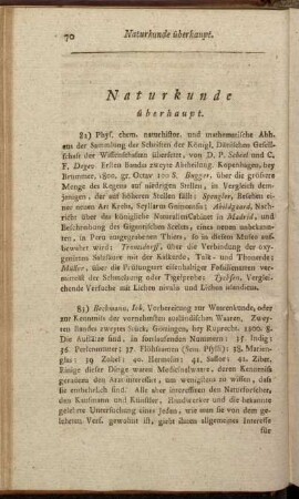 Naturkunde überhaupt.