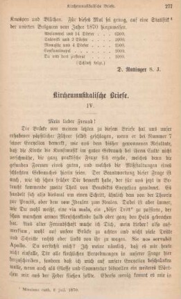 277-288 Kirchenmusikalische Briefe
