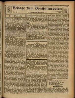 Zweite Ausgabe vom Sonntag, den 23. Oktober 1927.