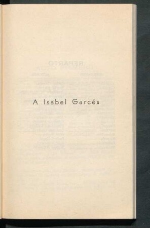 [Dedicatoria] A Isabel Garcés