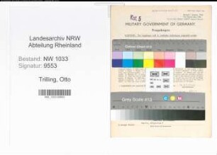 Entnazifizierung Otto Trilling , geb. 04.05.1901 (Polizeimeister)