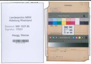 Entnazifizierung Werner Haugg , geb. 20.02.1908 (Landgerichtsrat)