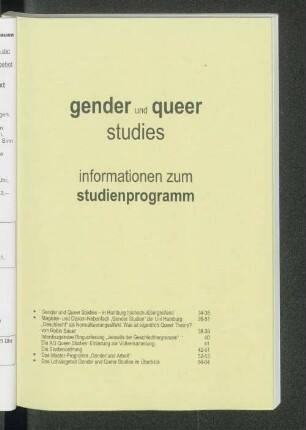 Gender und queer studies