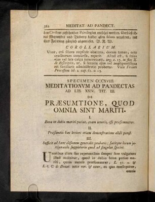 362-367, Sp. 318. De Praesumt, quod omnia ...