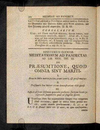 362-367, Sp. 318. De Praesumt, quod omnia ...