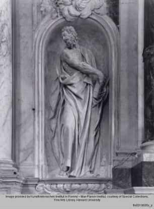 Apostelfigur (Heiliger Andreas?) - Ehem. Altar d. Familie Zane, Det.: Apostel (Hl. Andreas?)