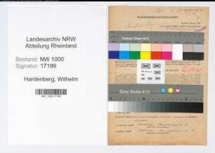 Entnazifizierung Wilhelm Hardenberg, geb. 04.05.1899 (Kaufm.Angest.)