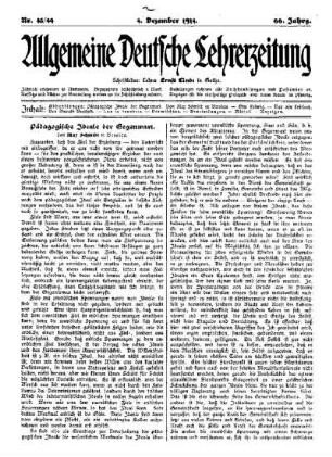Pädagogische Ideale der Gegenwart