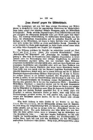 Zum Kampf gegen die Mittelschule
