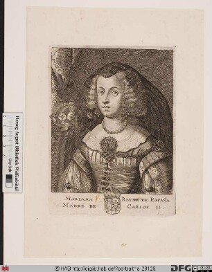 Bildnis Maria Anna, Königin von Spanien, geb. Erzherzogin von Österreich