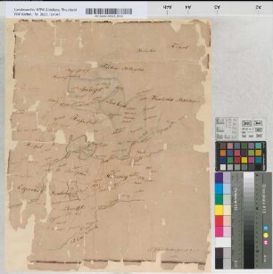 [Karte der Honschaften Eggerscheidt, Homberg, Bracht, Meyersberg, Hösel, Hasselbeck, Isenbügel, Laubeck]. -