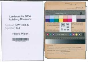 Entnazifizierung Walter Peters , geb. 27.06.1899 (Hilfsarbeiter)