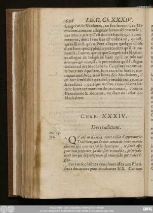 Chap. XXXIV. Des traditions.