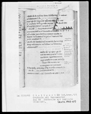 Graduale und Sakramentar — Initiale C(oncede), Folio 86recto