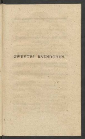 Zweytes Baendchen
