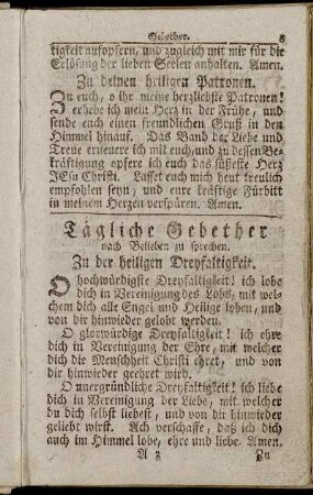 Tägliche Gebether