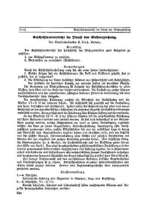 Geschichtsunterricht im Dienst der Wehrerziehung