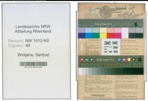 Entnazifizierung Gertrud Wintjens , geb. 24.07.1907 (Verkaeuferin)