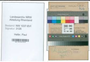 Entnazifizierung Paul Hefer , geb. 28.08.1905 (Vertreter)